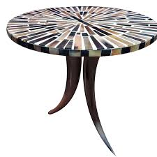 Handcrafted  Horn Inlay Coffee Table – Rustic Elegance, Unique Artisan Design  Bullet Points: